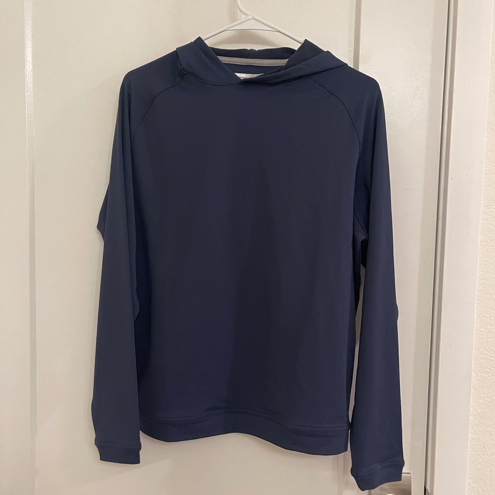 Peter Millar NWT Small Hoodie Navy Blue Golf Preppy Activewear Lightweight